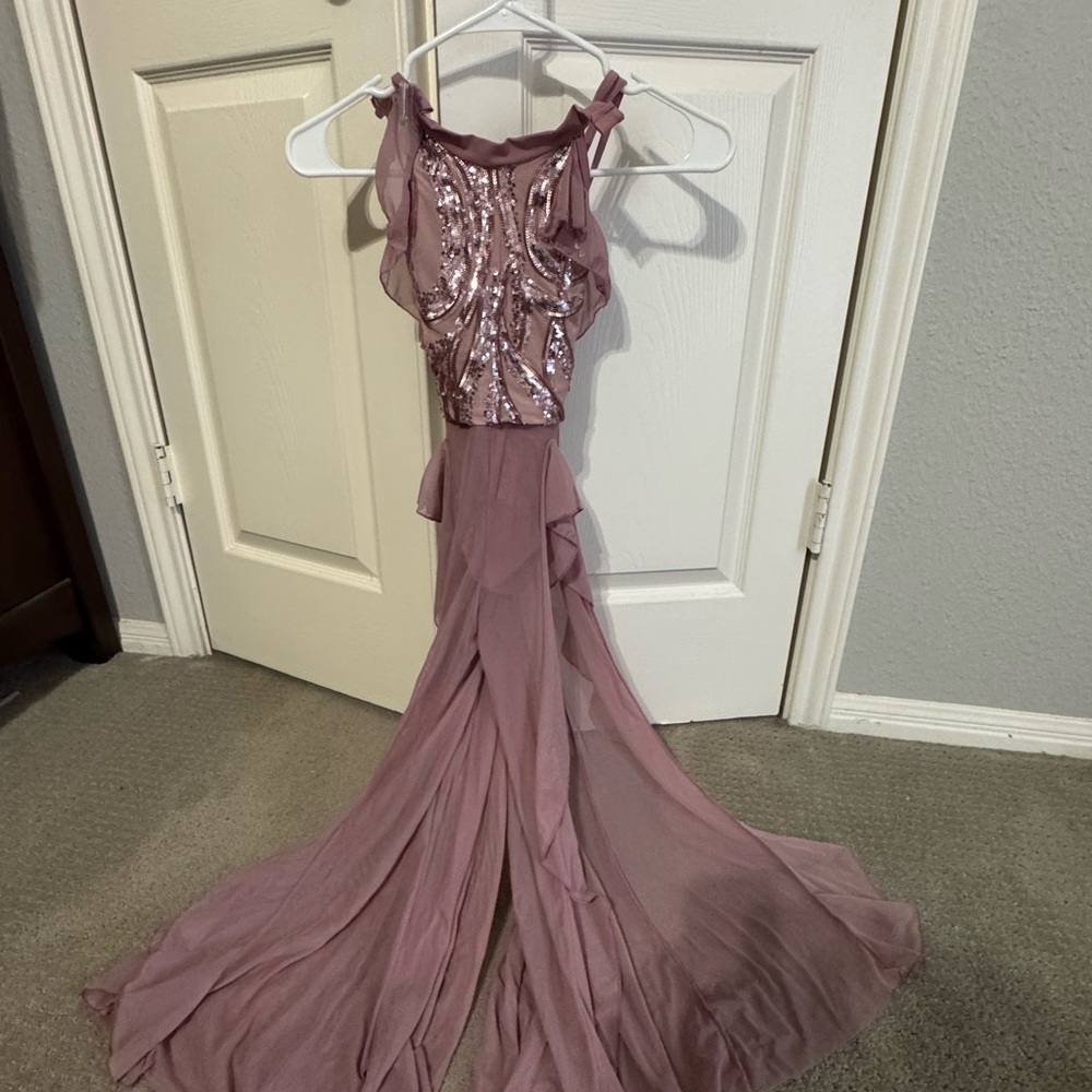 Elegant Kids Dance Costume in Mauve